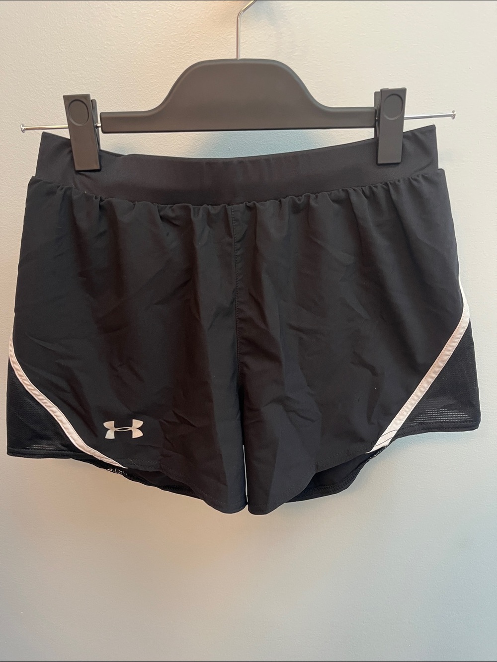 Under Armour Black Women’s Athletic Shorts with White Trim